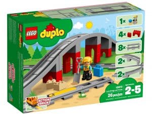 LEGO Eisenbahnbrücke und Schienen 10872