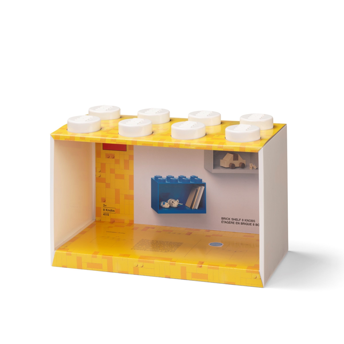 lego 5007287 steinregal mit 8 noppen in weis