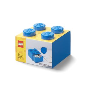 LEGO Aufbewahrungsstein mit Schubfach und 4 Noppen in Blau 5006141
